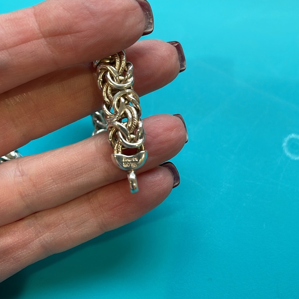 * Price Firm* Sterling Silver Byzantine Bracelet 7” - Picture 10 of 14